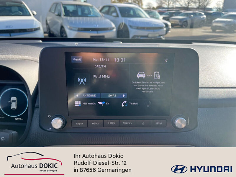 Hyundai Kona Select Elektro 100kW CarPlay Sitzheizung CAM